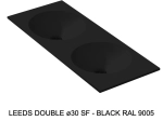 Plan vasque double lavabo circulaire ⦰ 30 cm sur mesure Largeur 100 à 201 x P 40 à 51 cm Finition lisse 10 couleurs au choix, Anti bactérien Résine Akrytan® Livraison Offerte.